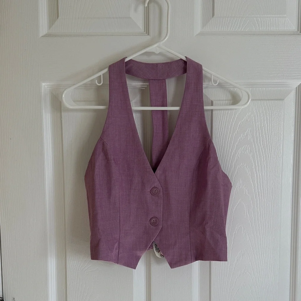Purple Sleeveless Women's Top vest style - Picture 1 of 3